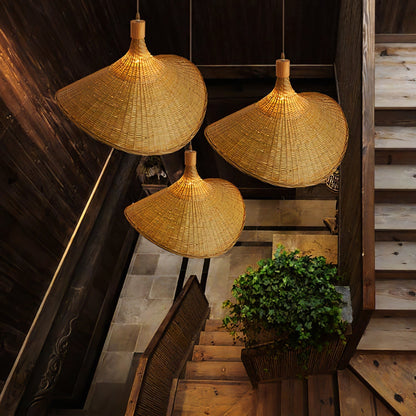 Rattan Weave Hat Pendant Light pendant Lamp