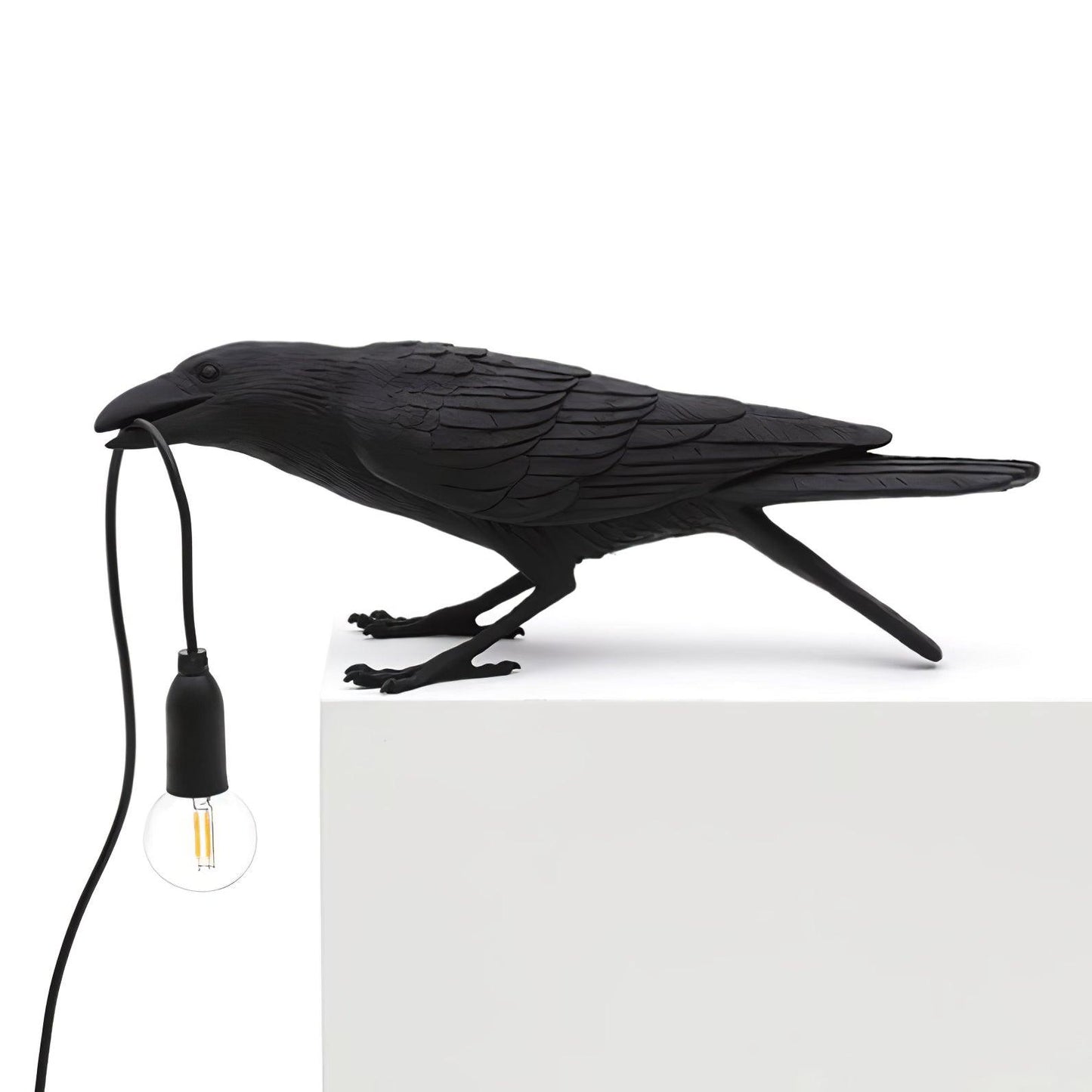 Raven Resin Table Lamp L 13.2″ x H 4.1″ / L 33.5cm x H 10.5cm / Black / US Plug Table lamp