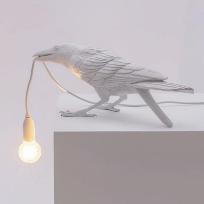 Raven Resin Table Lamp L 13.2″ x H 4.1″ / L 33.5cm x H 10.5cm / White / US Plug Table lamp