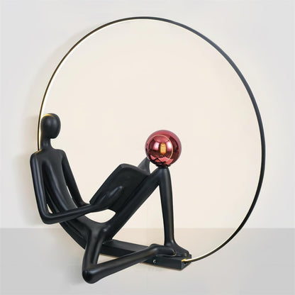Reader Sculpture Floor Lamp Dia 51.1″ x H 51.1″ / Dia 130cm x H 130cm / Black / US Plug Floor lamp