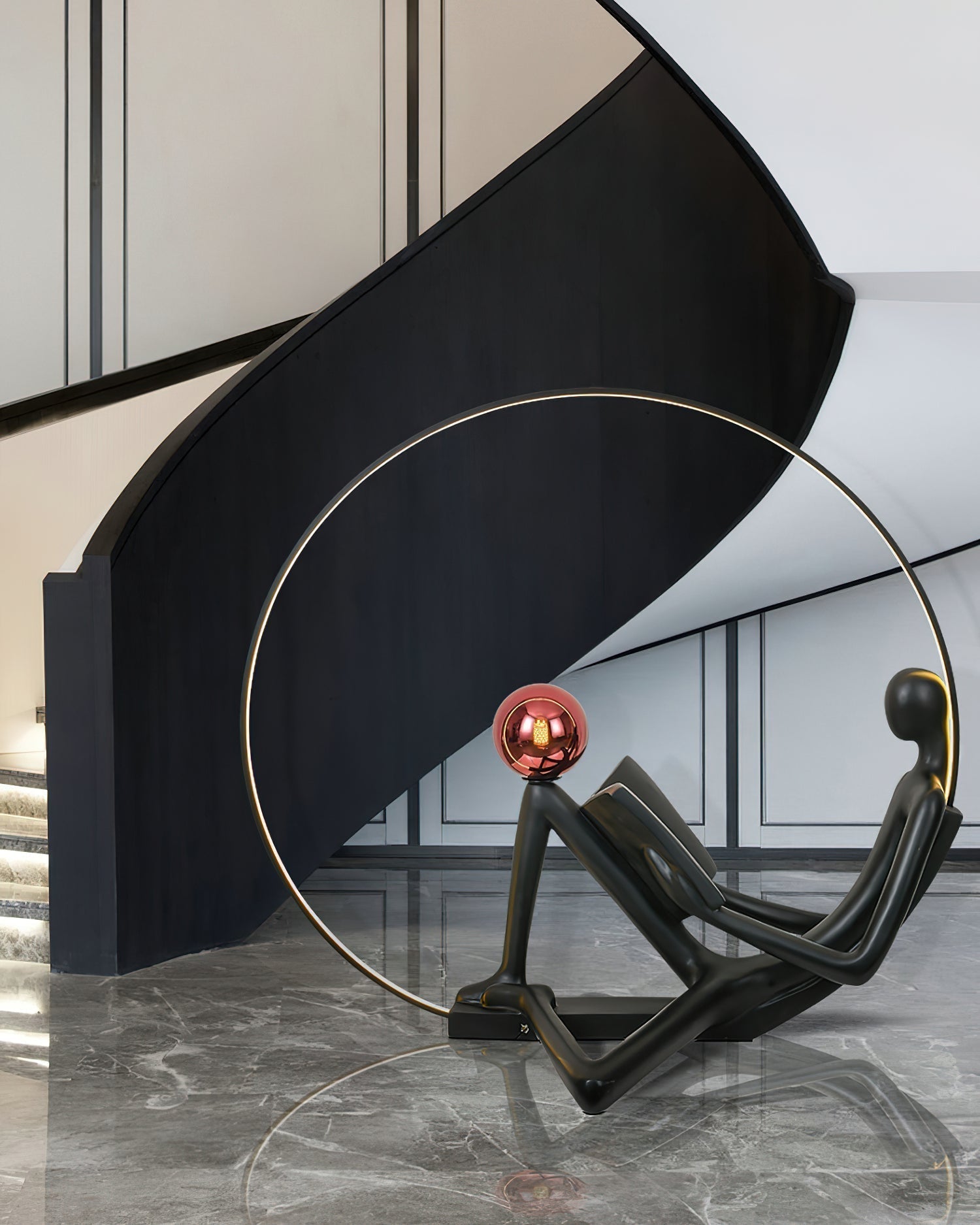 Reader Sculpture Floor Lamp Floor lamp