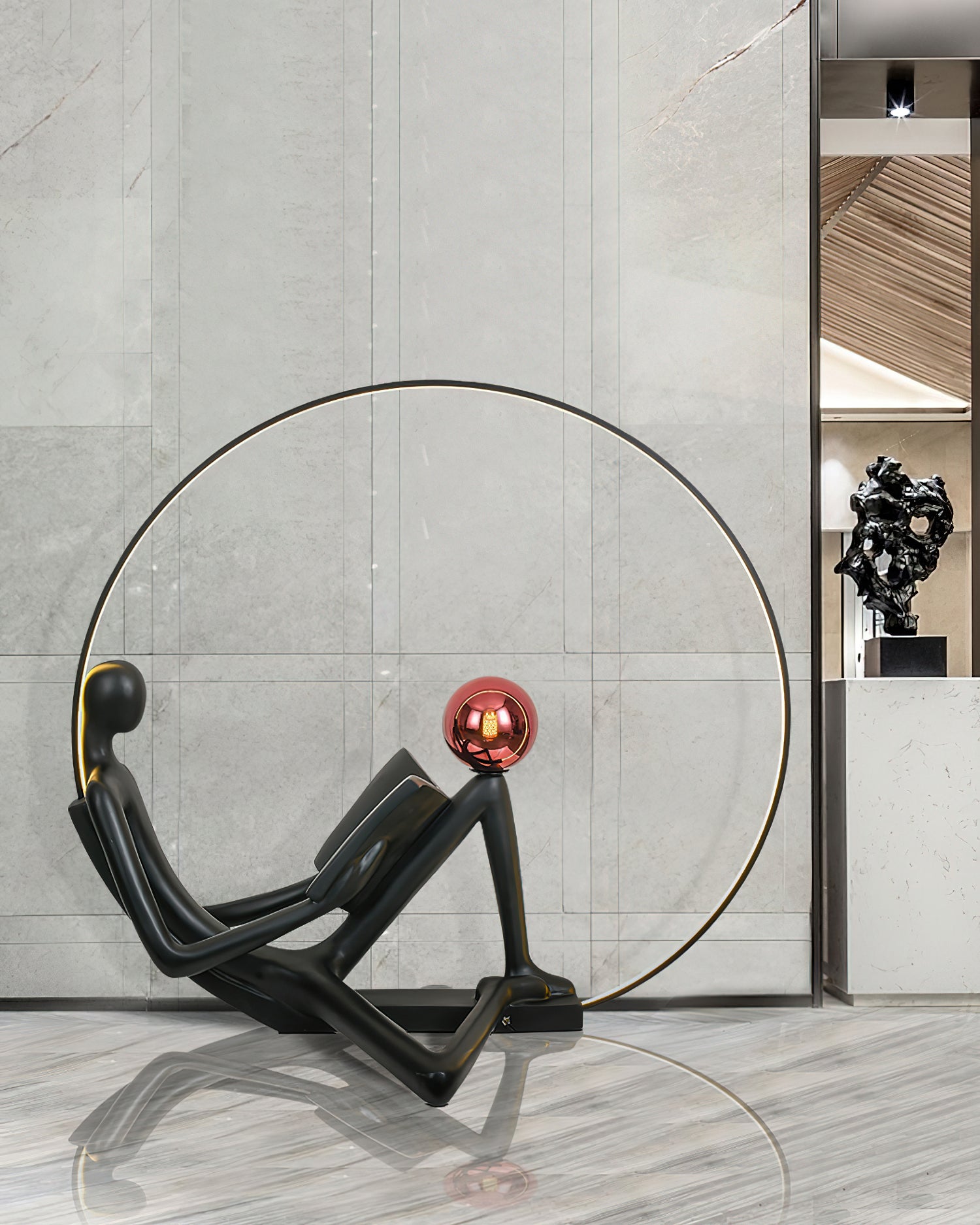 Reader Sculpture Floor Lamp Floor lamp