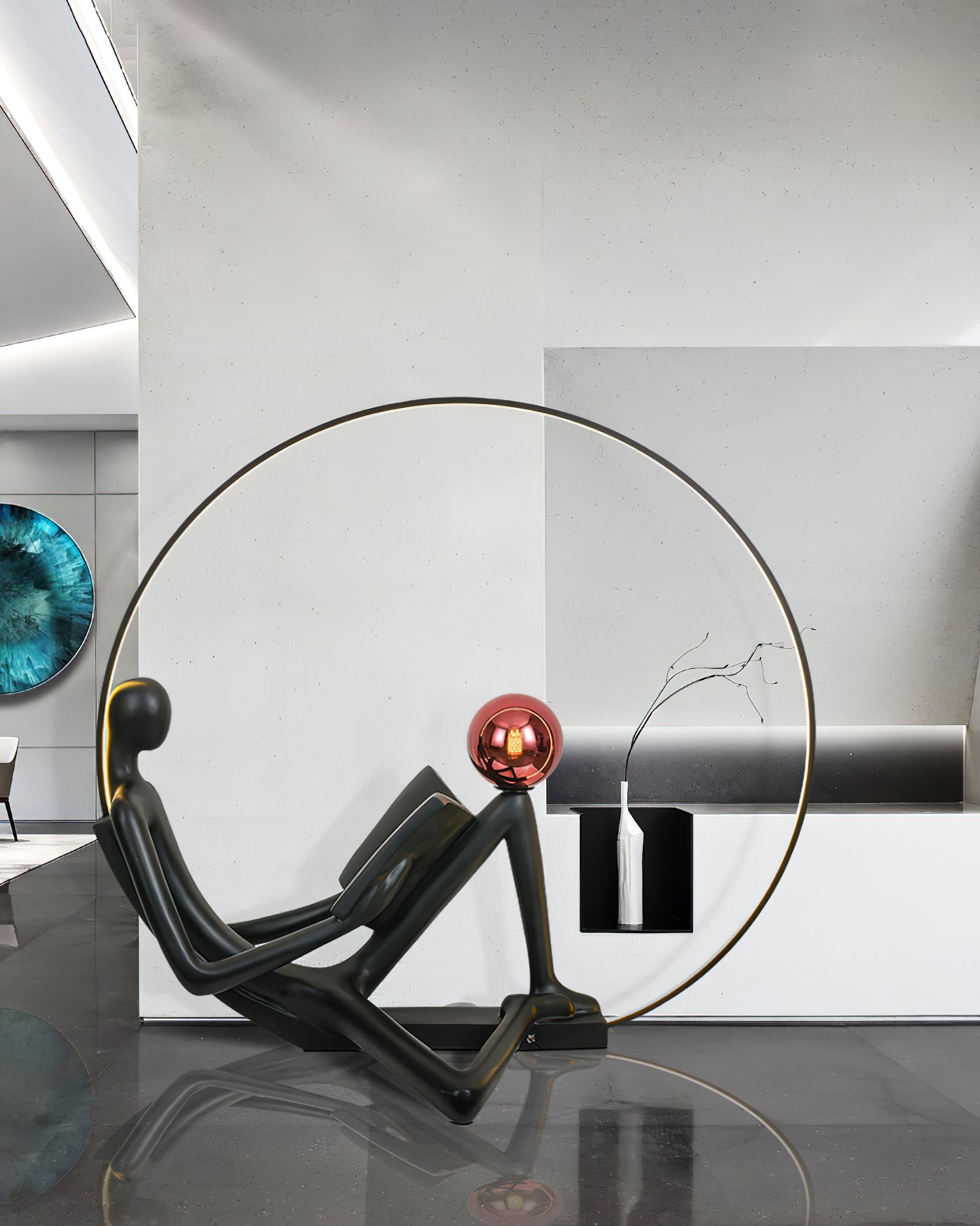 Reader Sculpture Floor Lamp Floor lamp