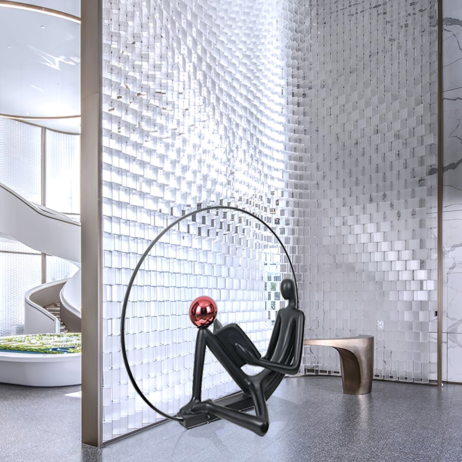 Reader Sculpture Floor Lamp Floor lamp