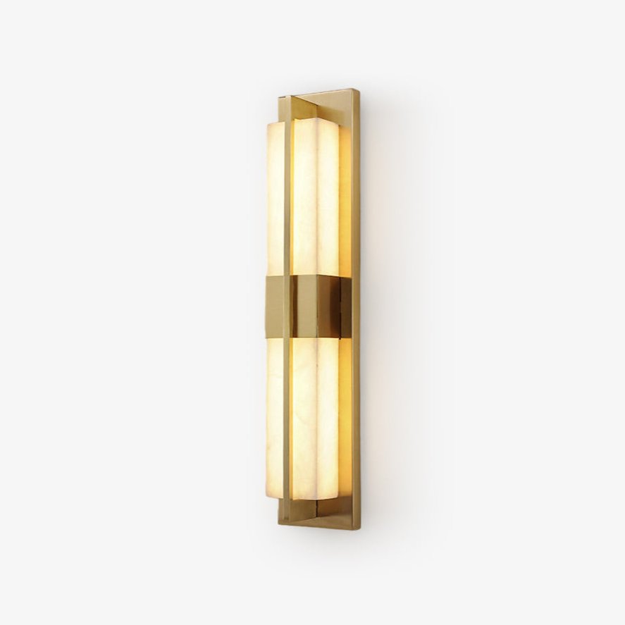 Rectangular Alabaster Brass Wall Sconce Wall lamp