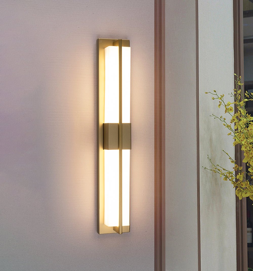 Rectangular Alabaster Brass Wall Sconce Wall lamp