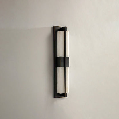 Rectangular Alabaster Brass Wall Sconce Wall lamp