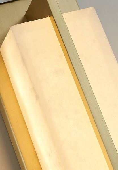 Rectangular Alabaster Brass Wall Sconce Wall lamp