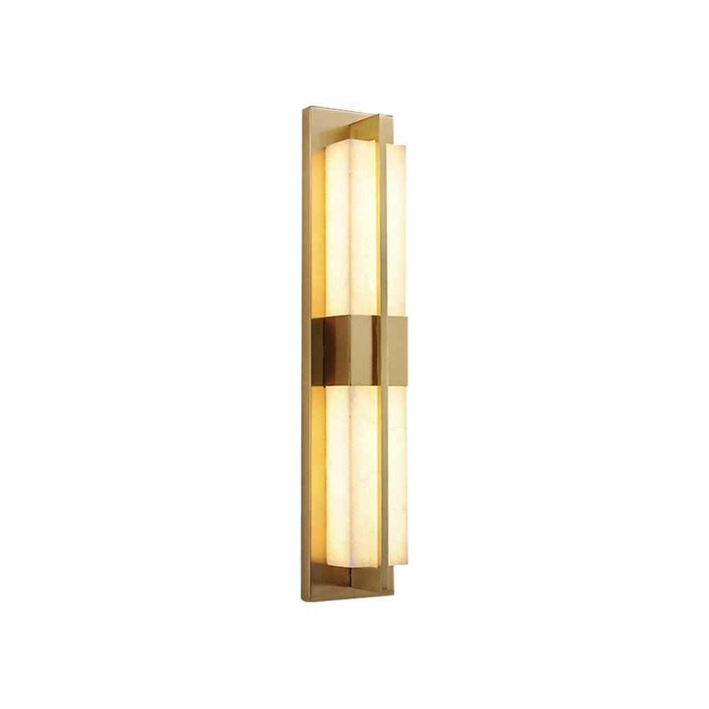 Rectangular Alabaster Brass Wall Sconce Wall lamp