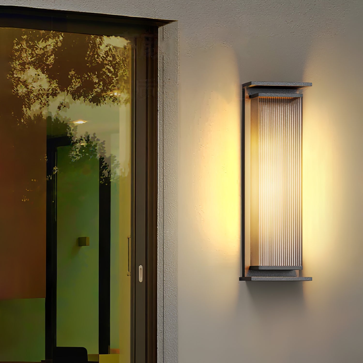 Rectangular Box Solar Outdoor Wall Lamp Outdoor Lighting