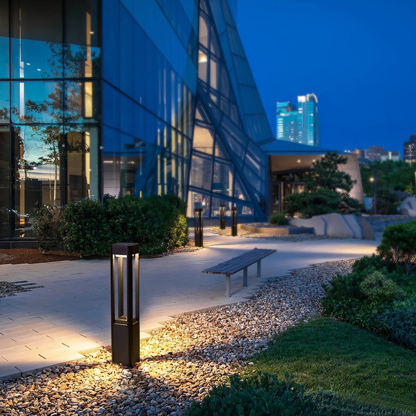 Rectangular Column Garden Outdoor Light Table lamp