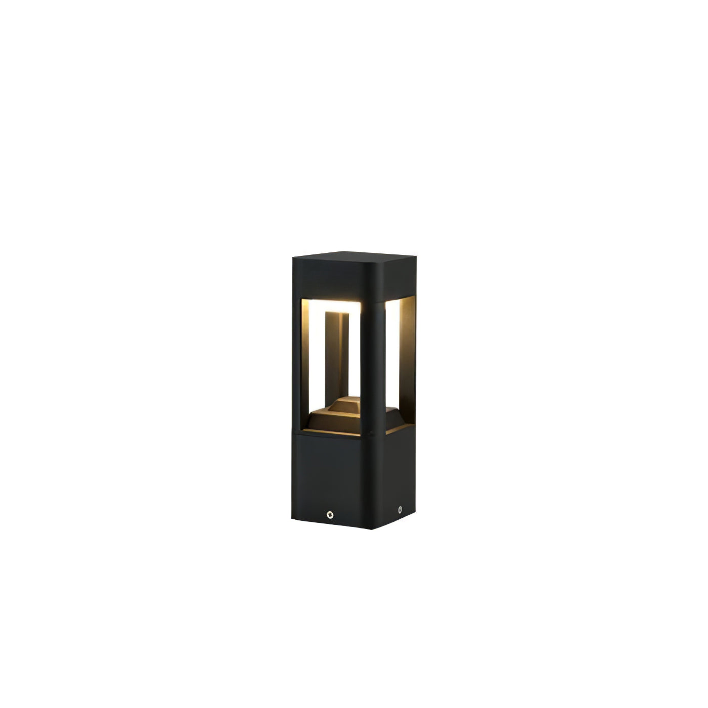 Rectangular Column Garden Light ? 3.9″ x H 11.8″ / Dia 10cm x H 30cm / Black / Warm Light Table lamp