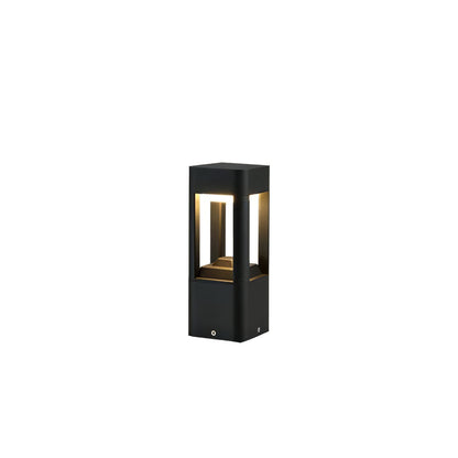 Rectangular Column Garden Light ? 3.9″ x H 11.8″ / Dia 10cm x H 30cm / Black / Warm Light Table lamp