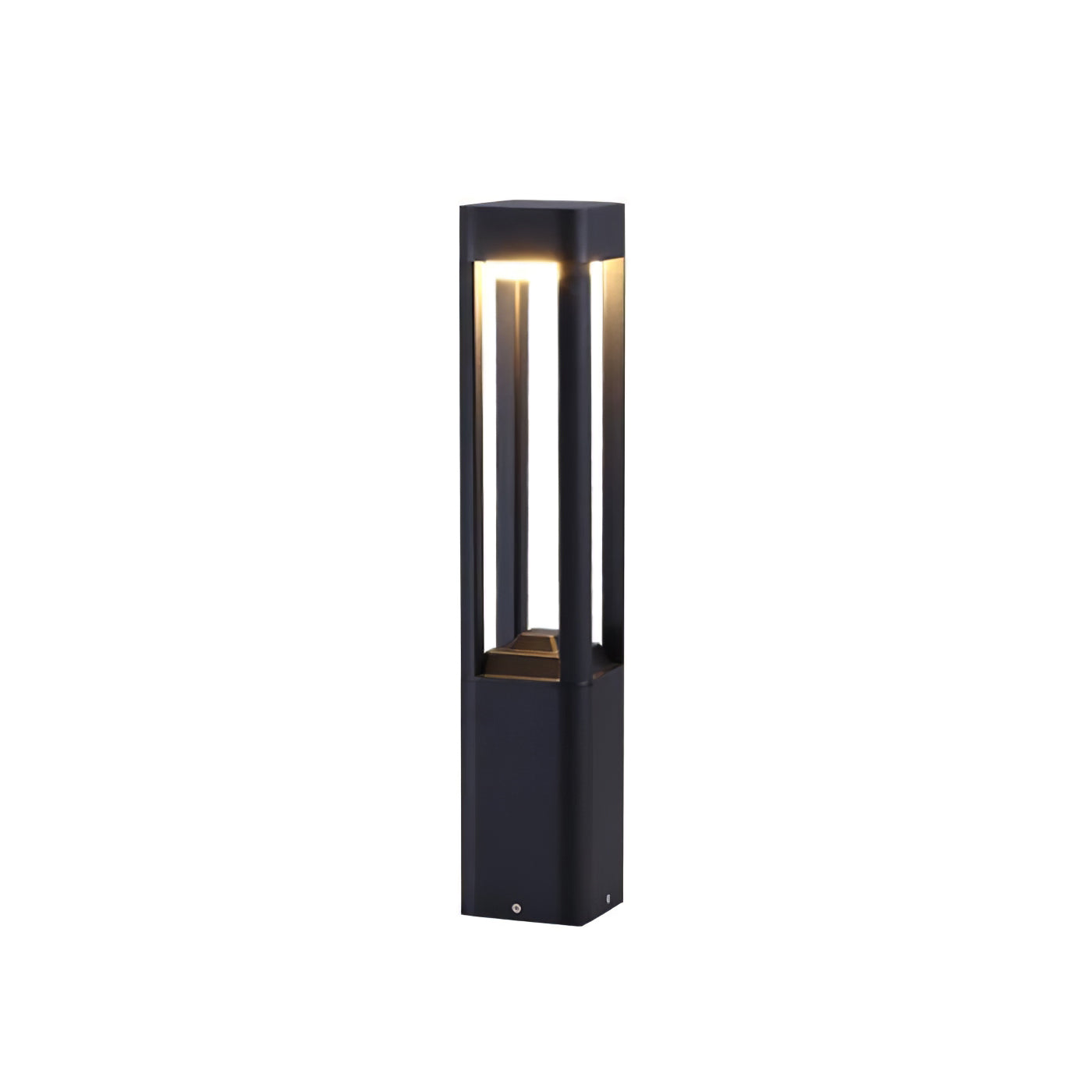 Rectangular Column Garden Light ? 3.9″ x H 23.6″ / Dia 10cm x H 60cm / Black / Warm Light Table lamp