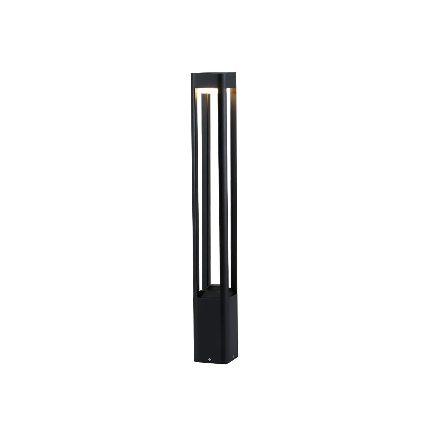 Rectangular Column Garden Outdoor Light ? 3.9″ x H 35.4″ / Dia 10cm x H 90cm / Black / Warm Light Table lamp