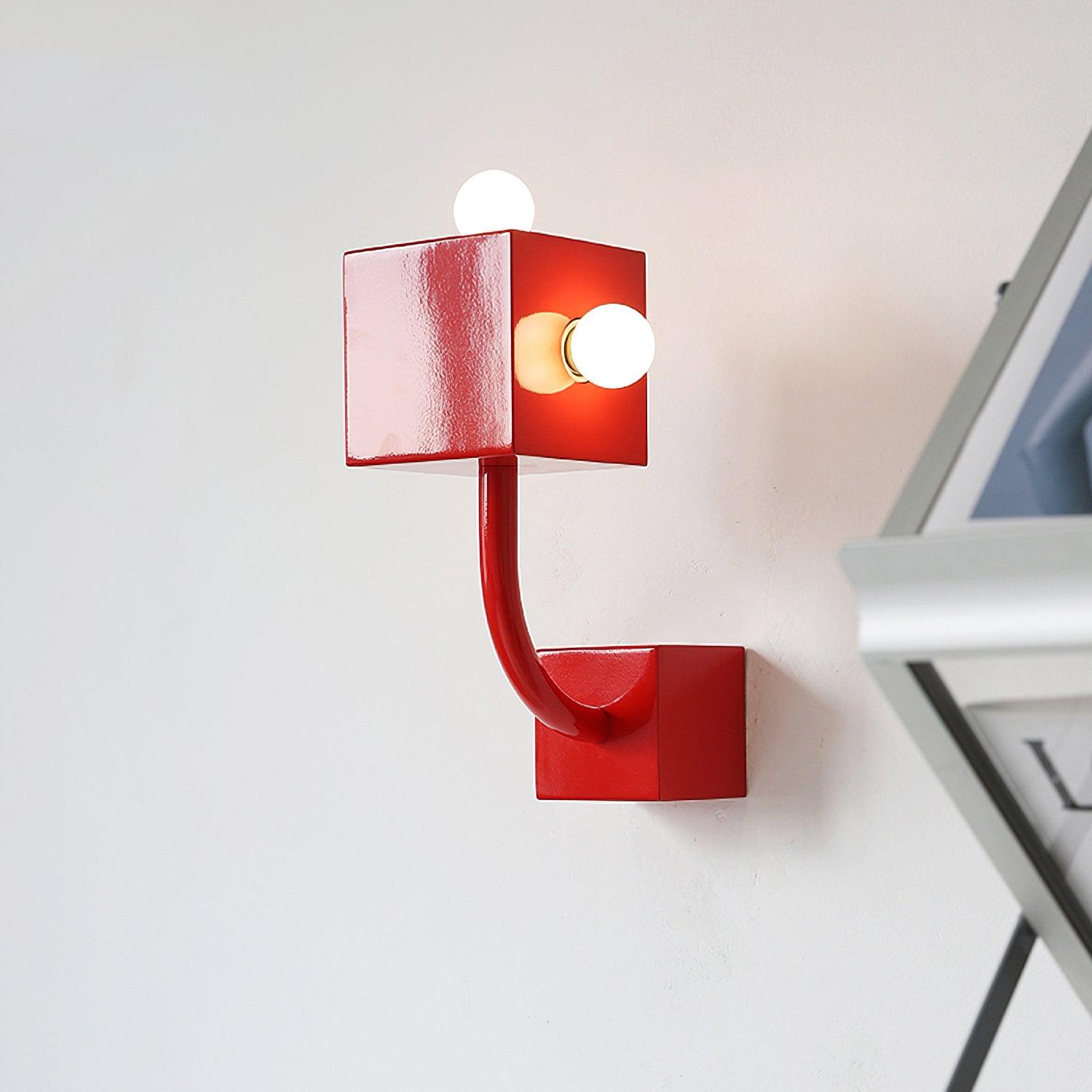 Red Cube Wall Lamp Wall lamp