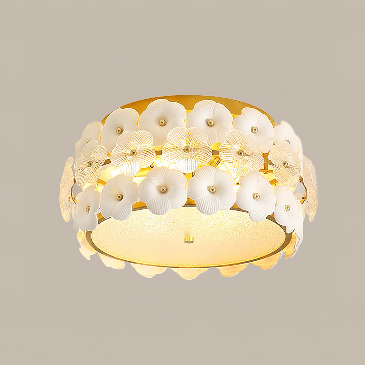 Regina Flowers Ceiling Lamp Dia 16.5″ x H 8.2″ / Dia 42cm x H 21cm / White Ceiling lamp