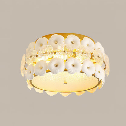 Regina Flowers Ceiling Lamp Dia 16.5″ x H 8.2″ / Dia 42cm x H 21cm / White Ceiling lamp