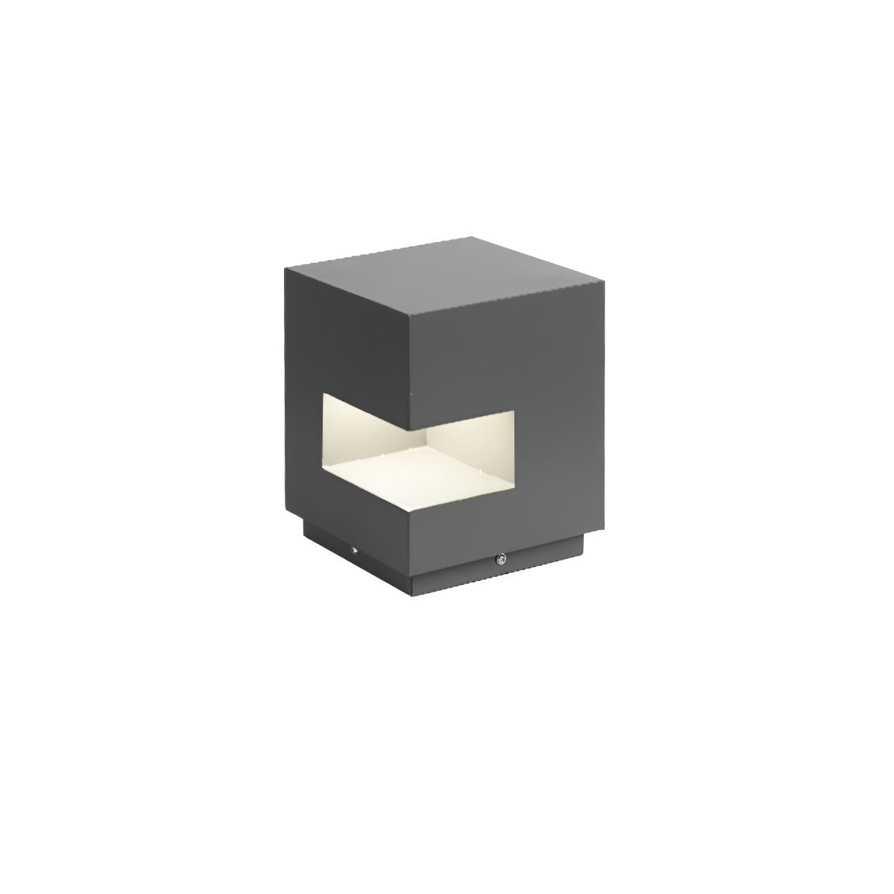 Regular Cube Post Outdoor Light L 7.3″ x W 7.3″ x H 7.9″ / L 18.5cm x W 18.5cm x H 20cm / Model A: Wired Version / Warm