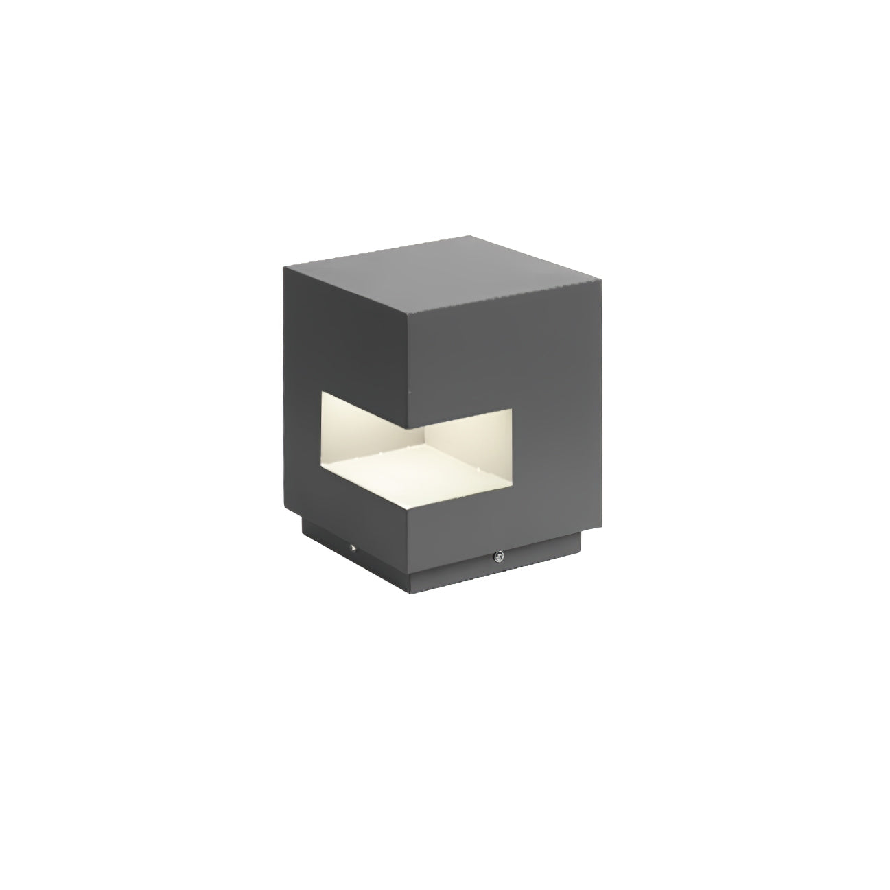 Regular Cube Post Light L 7.3″ x W 7.3″ x H 7.9″ / L 18.5cm x W 18.5cm x H 20cm / Model A: Wired Version / Warm Light