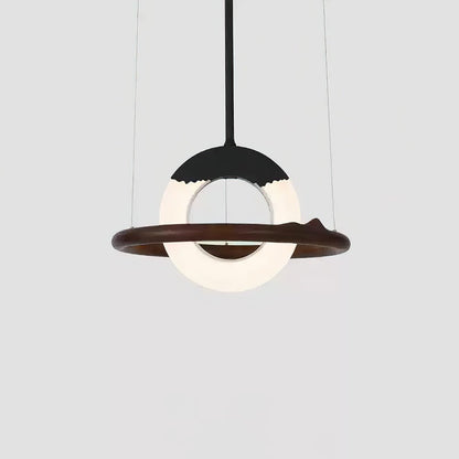 Reincarnation Pendant Lamp Dia 23.6 x H 43.3’’ / Walnut Color / Warm Light Pendant light
