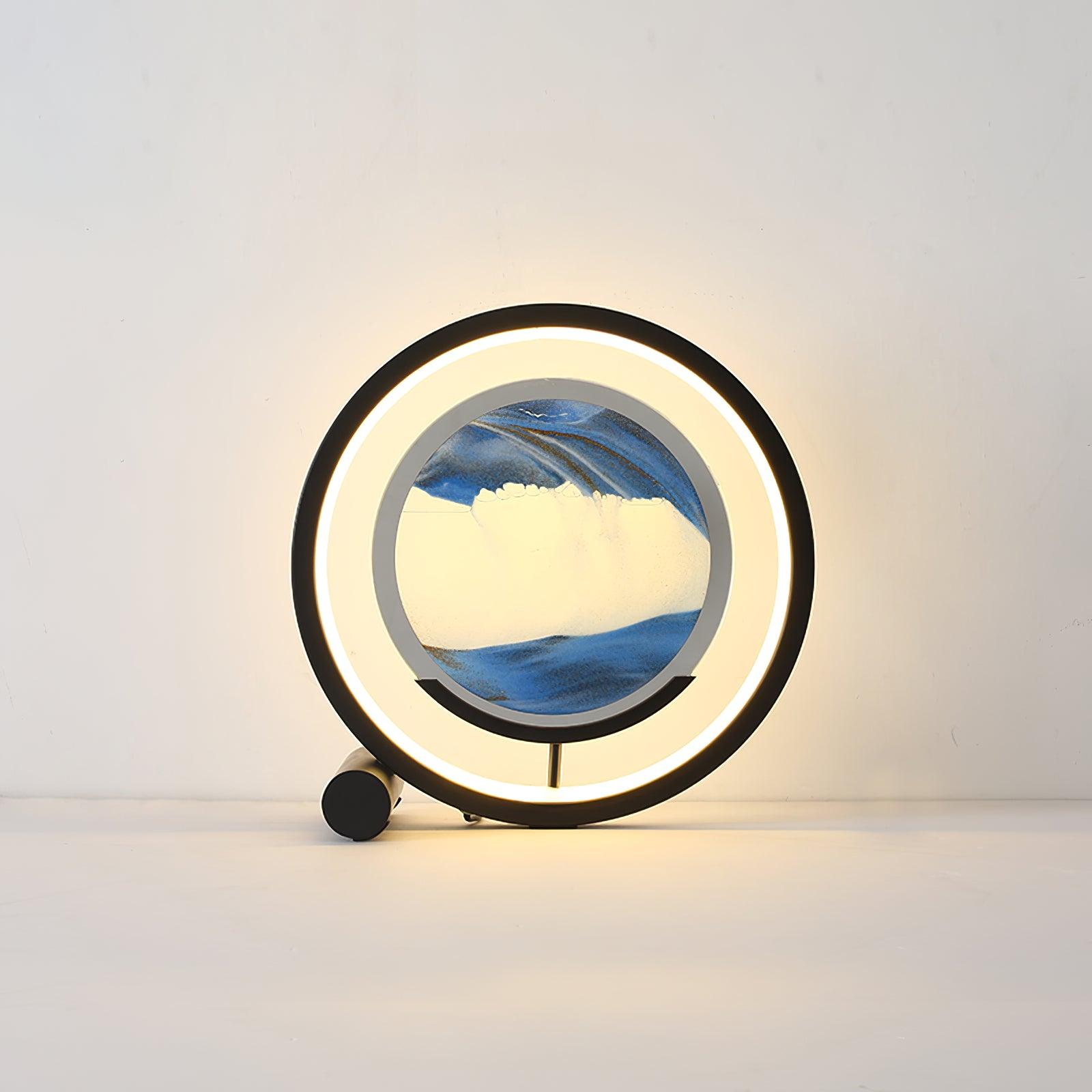 Relaxing Sand Built-in Battery Table Lamp L 9.1″ x W 3.9″ x H 9.1″ / L 23cm x W 10cm x H 23cm / Black / Three-color