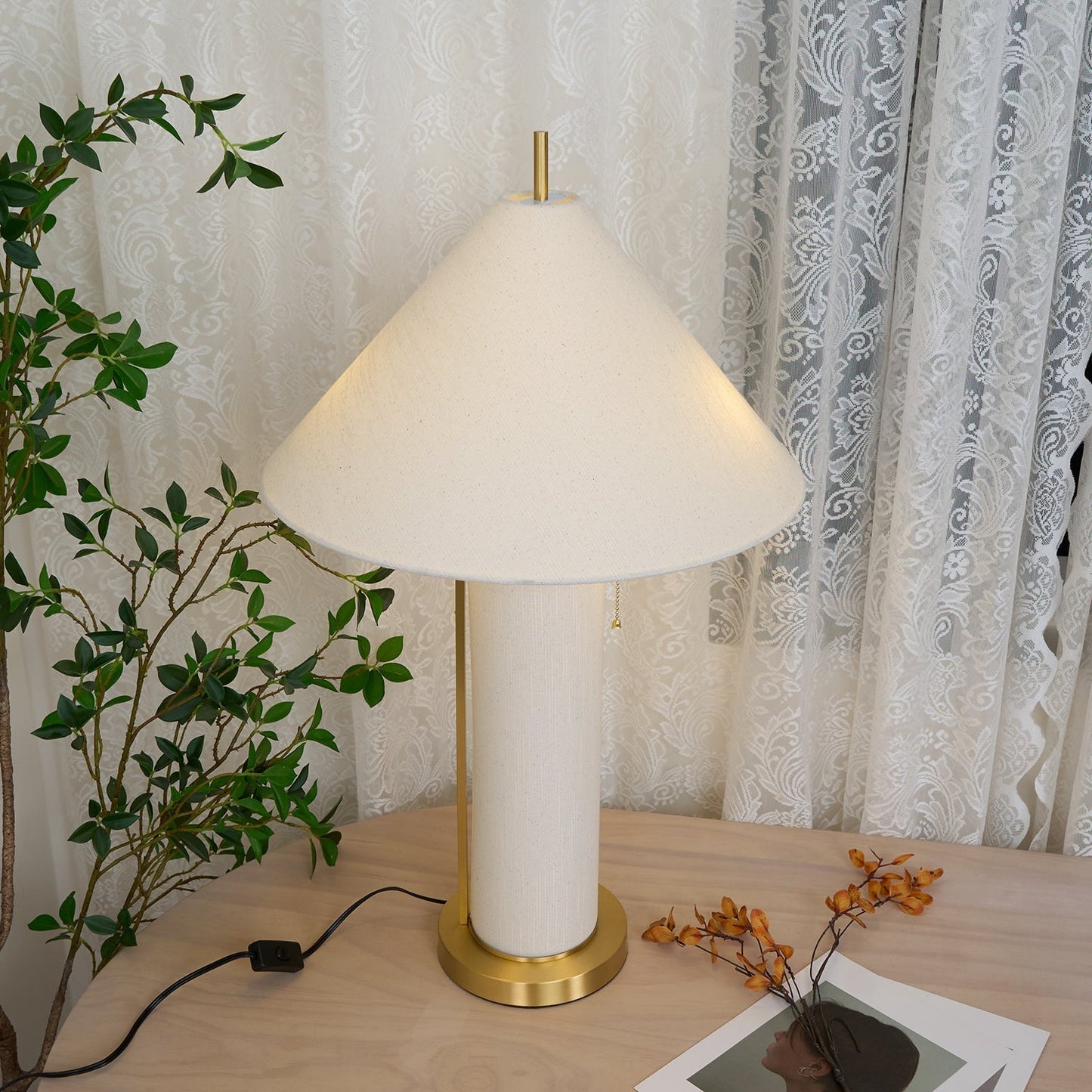 Remi Linen Table Lamp Table lamp