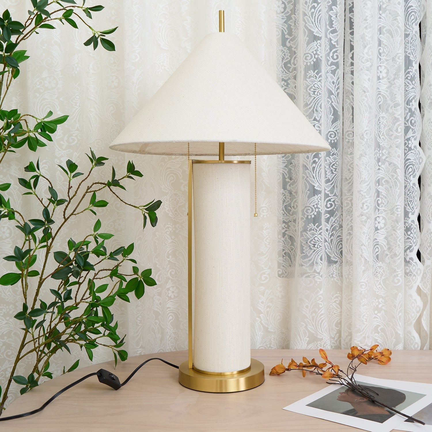 Remi Linen Table Lamp Table lamp
