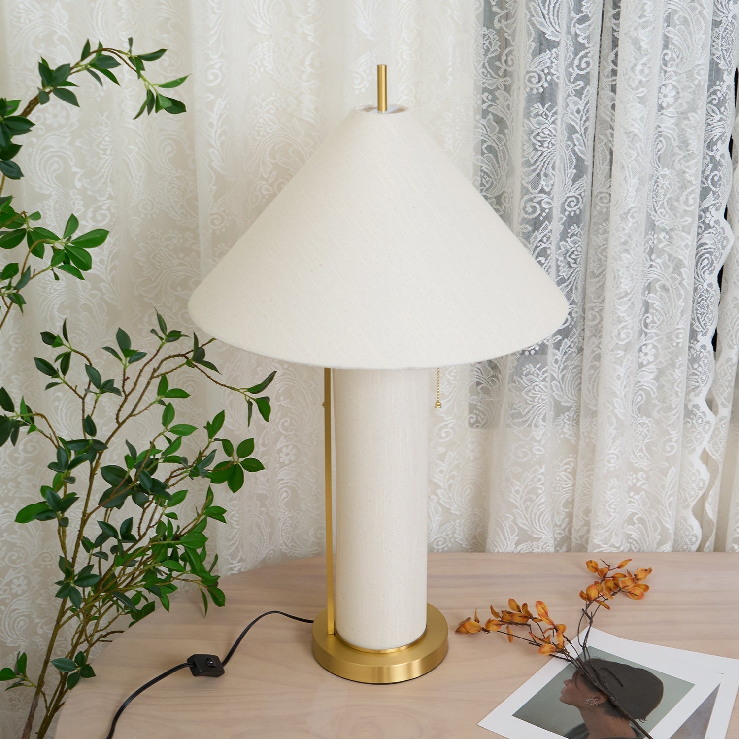 Remi Linen Table Lamp Table lamp