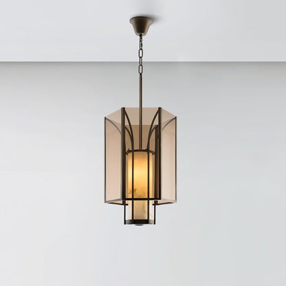 Remy Pendant Lamp ? 19.6″ x H 37.4″/ Dia 50cm x H 95cm / Black & Amber Pendant light