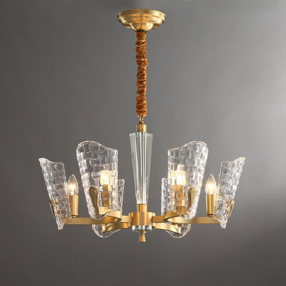 Renato Chandelier 6 heads Φ 22.8″ x H 15.7″ / Dia 58cm x H 40cm / Brass Chandelier