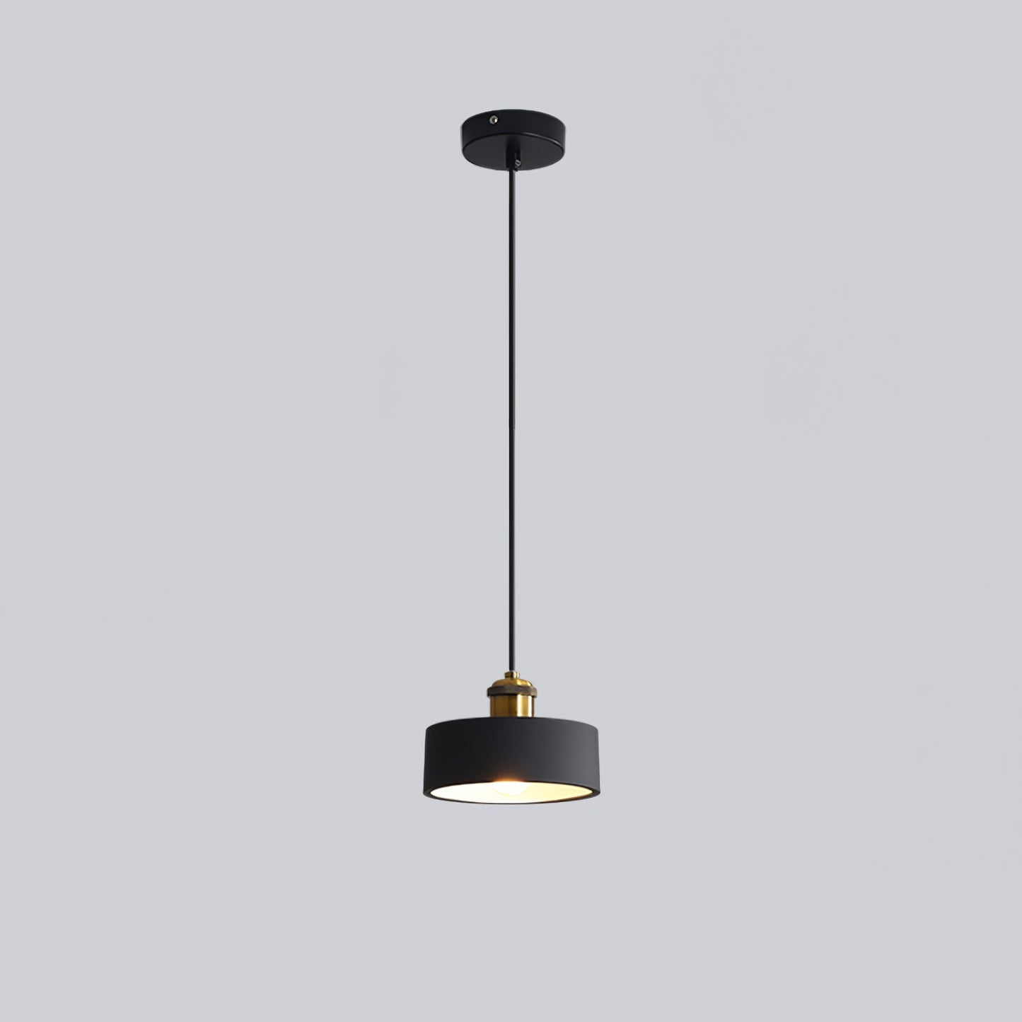 Resin Geometric Pendant Lamp Model C Dia 6.3″ x H 4.7″/ Dia 16cm x H 12cm / Black Pendant light