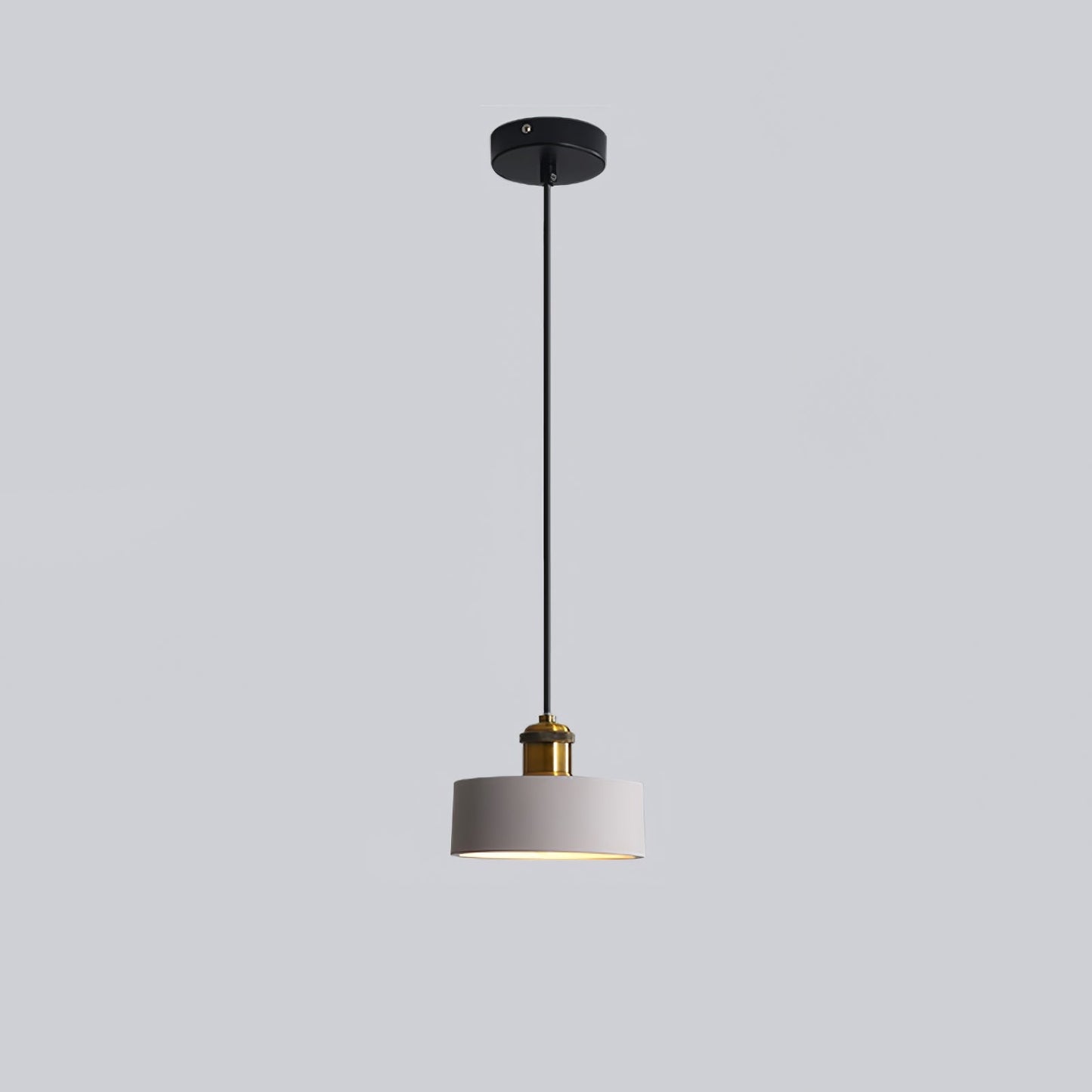 Resin Geometric Pendant Lamp Model C Dia 6.3″ x H 4.7″/ Dia 16cm x H 12cm / Grey Pendant light