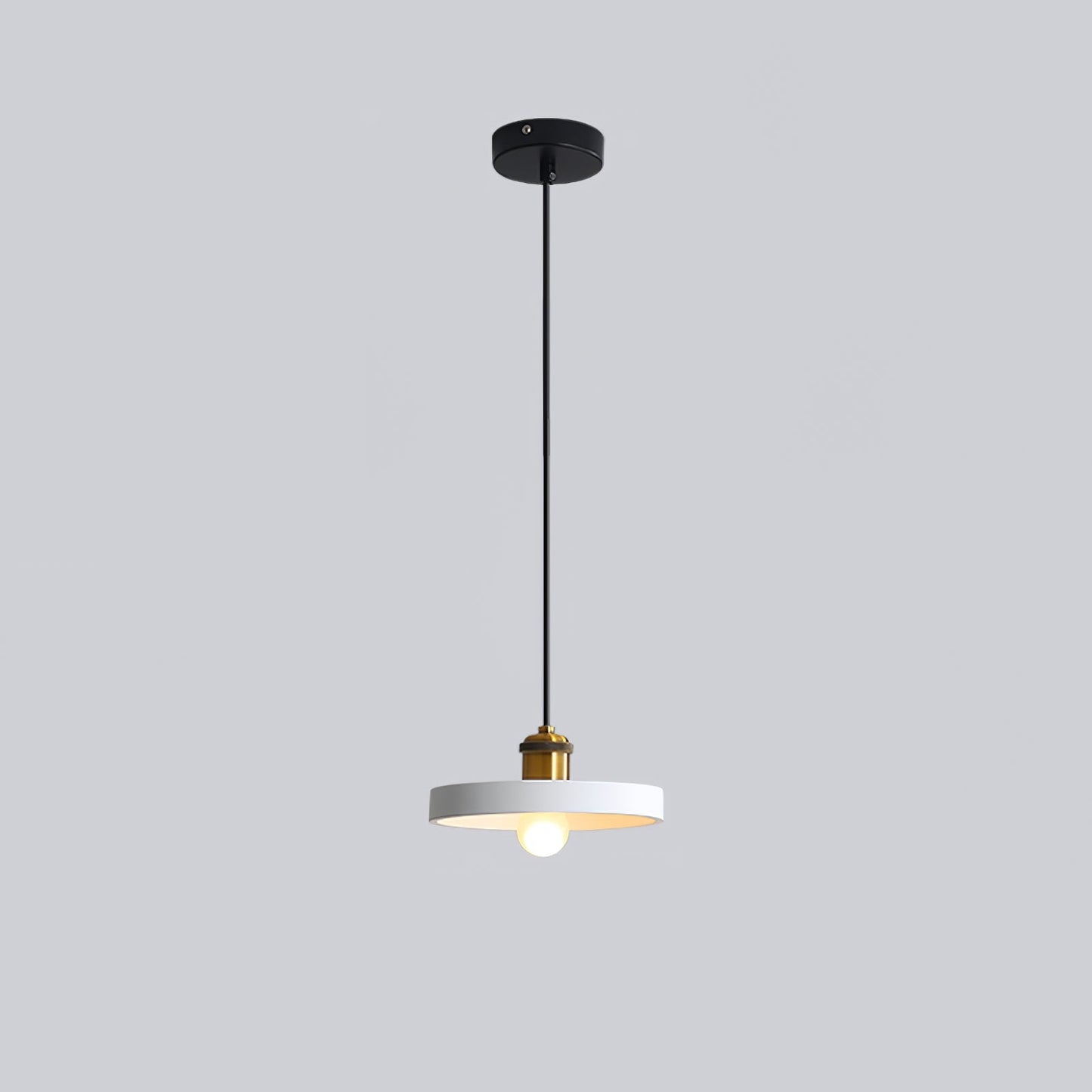 Resin Geometric Pendant Lamp Model D Dia 7.9″ x H 3.5″ / Dia 20cm x H 9cm / White Pendant light