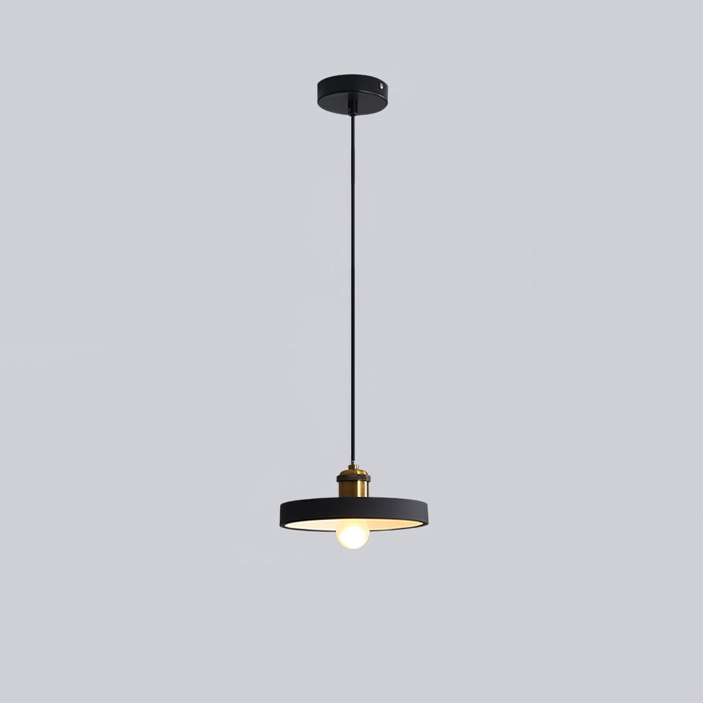 Resin Geometric Pendant Lamp Model D Dia 7.9″ x H 3.5″ / Dia 20cm x H 9cm / Black Pendant light