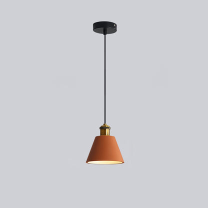 Resin Geometric Pendant Lamp Model B Dia 6.3″ x H 6.3″ / Dia 16cm x H 16cm / Orange Pendant light