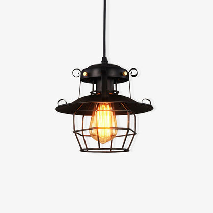 Retro Birdcage Pendant Light Dia 8.7″ x H 8.7″ / Dia 22cm x H 22cm / Black Pendant light