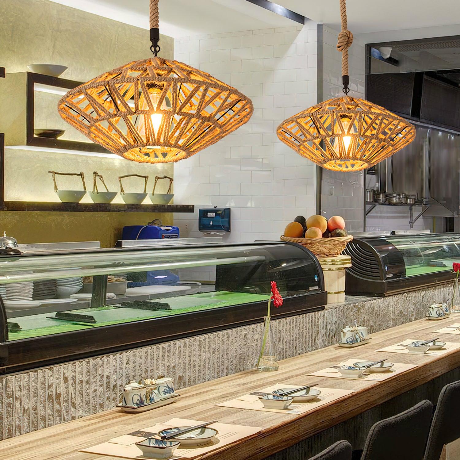 Retro Hemp Rope Exquisite Pendant Light Pendant light