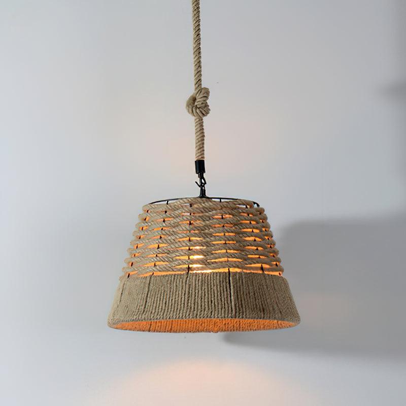 Retro Hemp Rope Exquisite Pendant Light Model G Dia 15″ x H 11.8″ / Dia 38cm x H 30cm / Natural rattan Pendant light