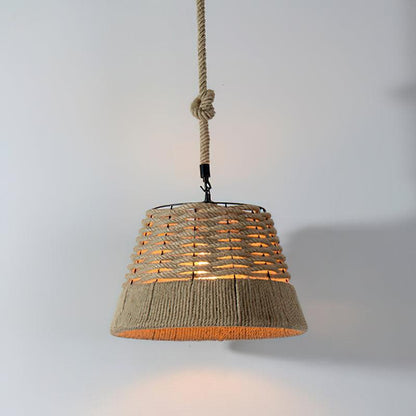 Retro Hemp Rope Exquisite Pendant Light Model G Dia 15″ x H 11.8″ / Dia 38cm x H 30cm / Natural rattan Pendant light