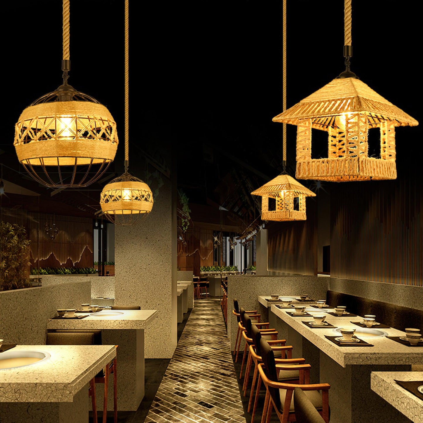 Retro Hemp Rope Interesting Pendant Light Pendant light