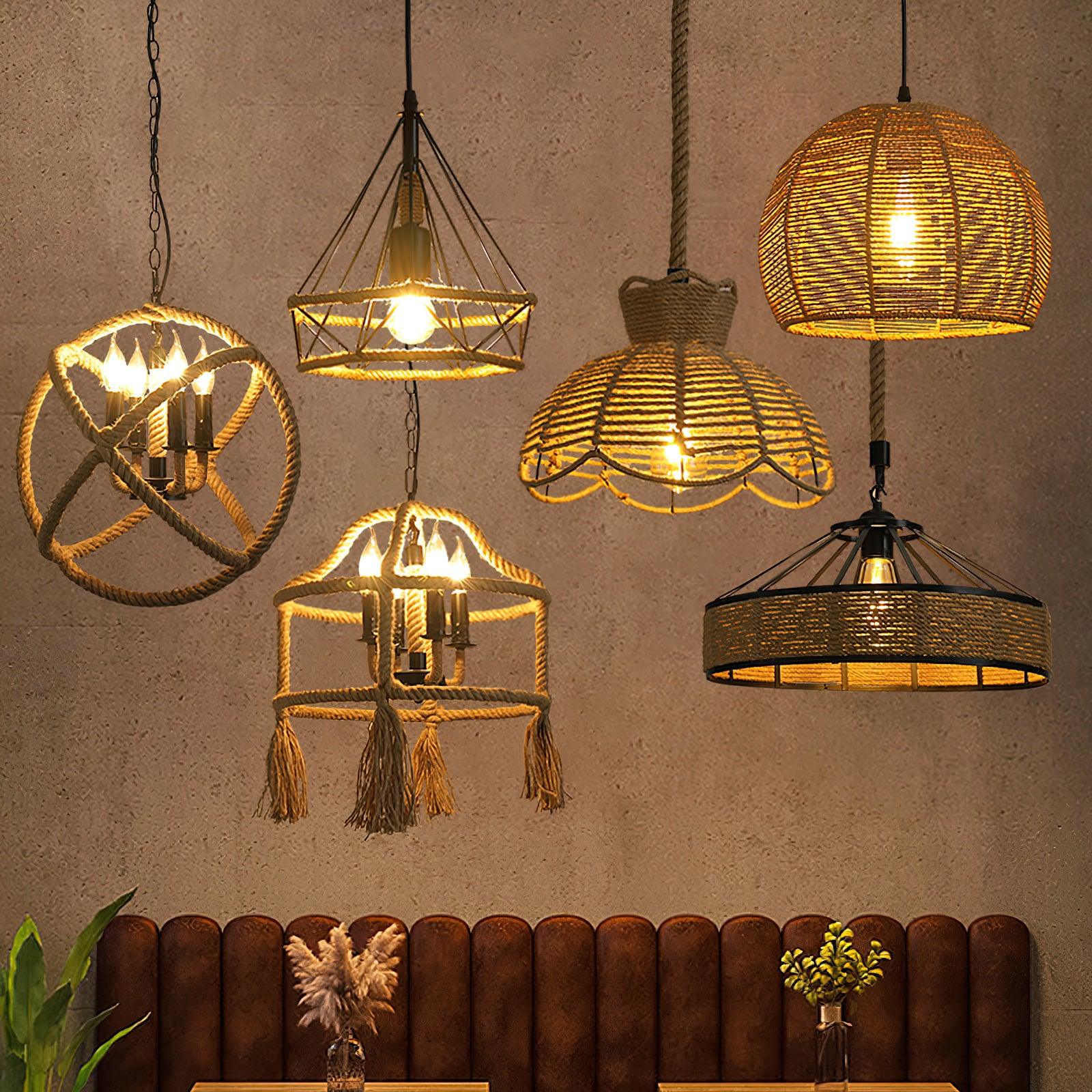 Retro Hemp Rope Interesting Pendant Light Pendant light