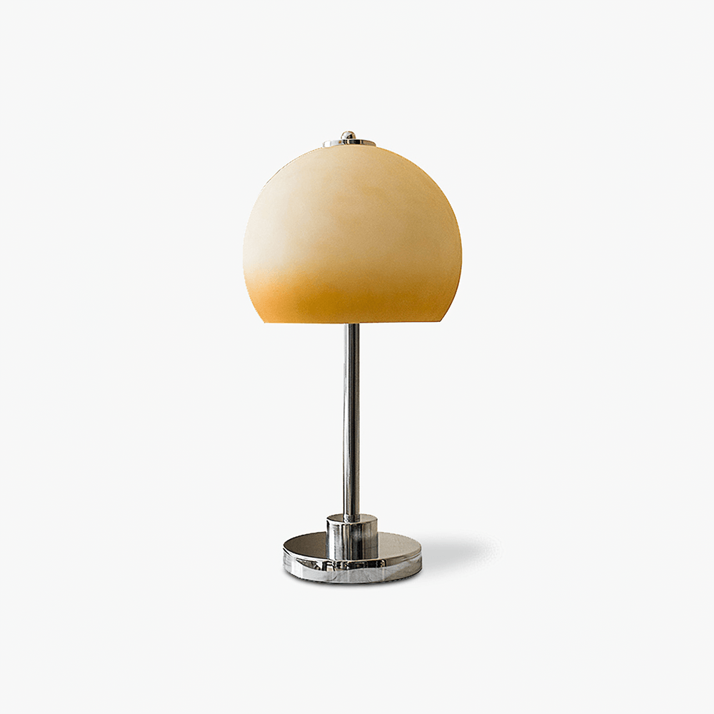Retro Mushroom Table Lamp Dia 9.8″ x H 19.7″ / Dia 25cm x H 50cm / Beige and Orange / US plug Table lamp