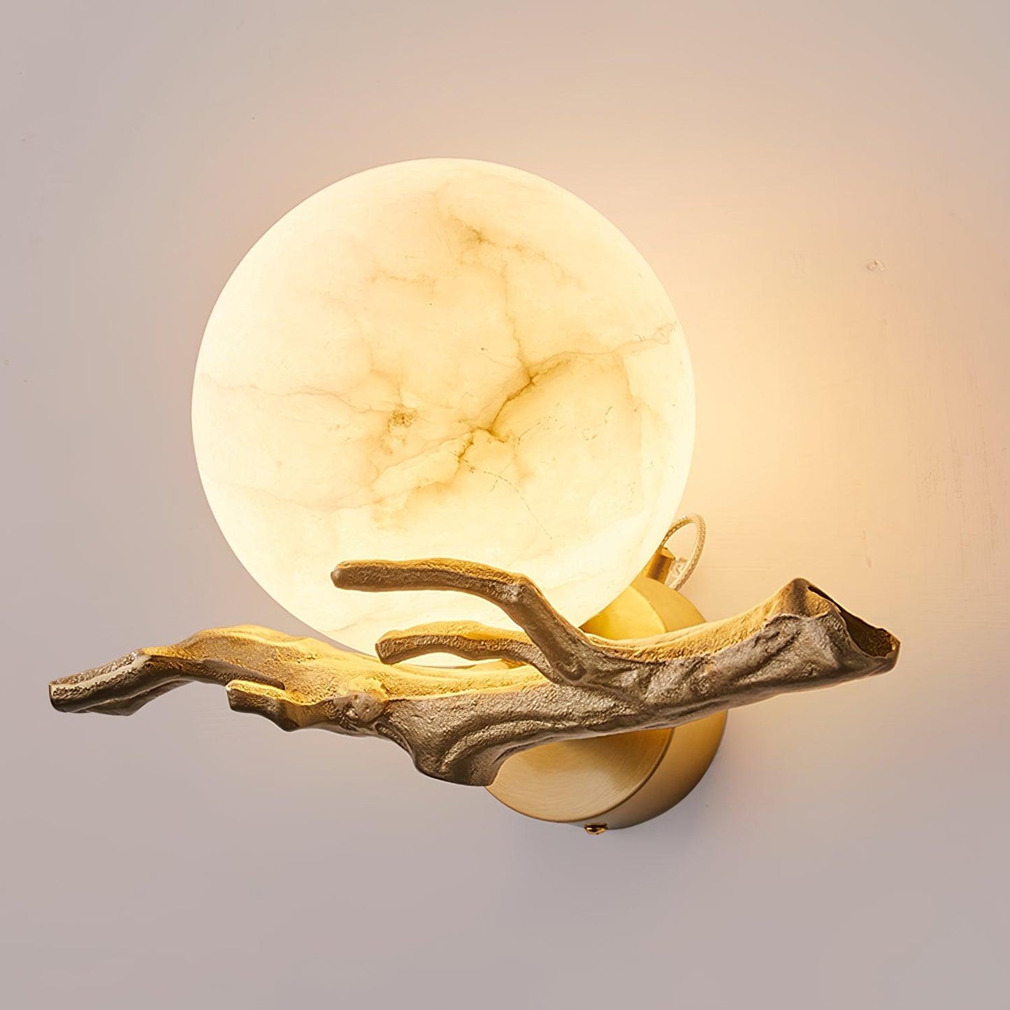 Retro Twigs Wall Lamp ? 11.8″ x H 7.8″ / Dia 30cm x H 20cm / Brass & White Wall lamp