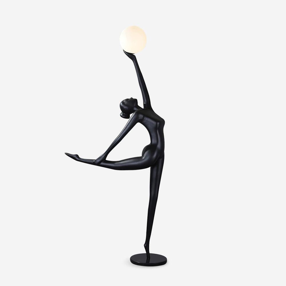 Rhythmic Gymnast Sculpture Floor Lamp Dia 37.4″ x H 82.6″ / Black / US Plug Floor lamp