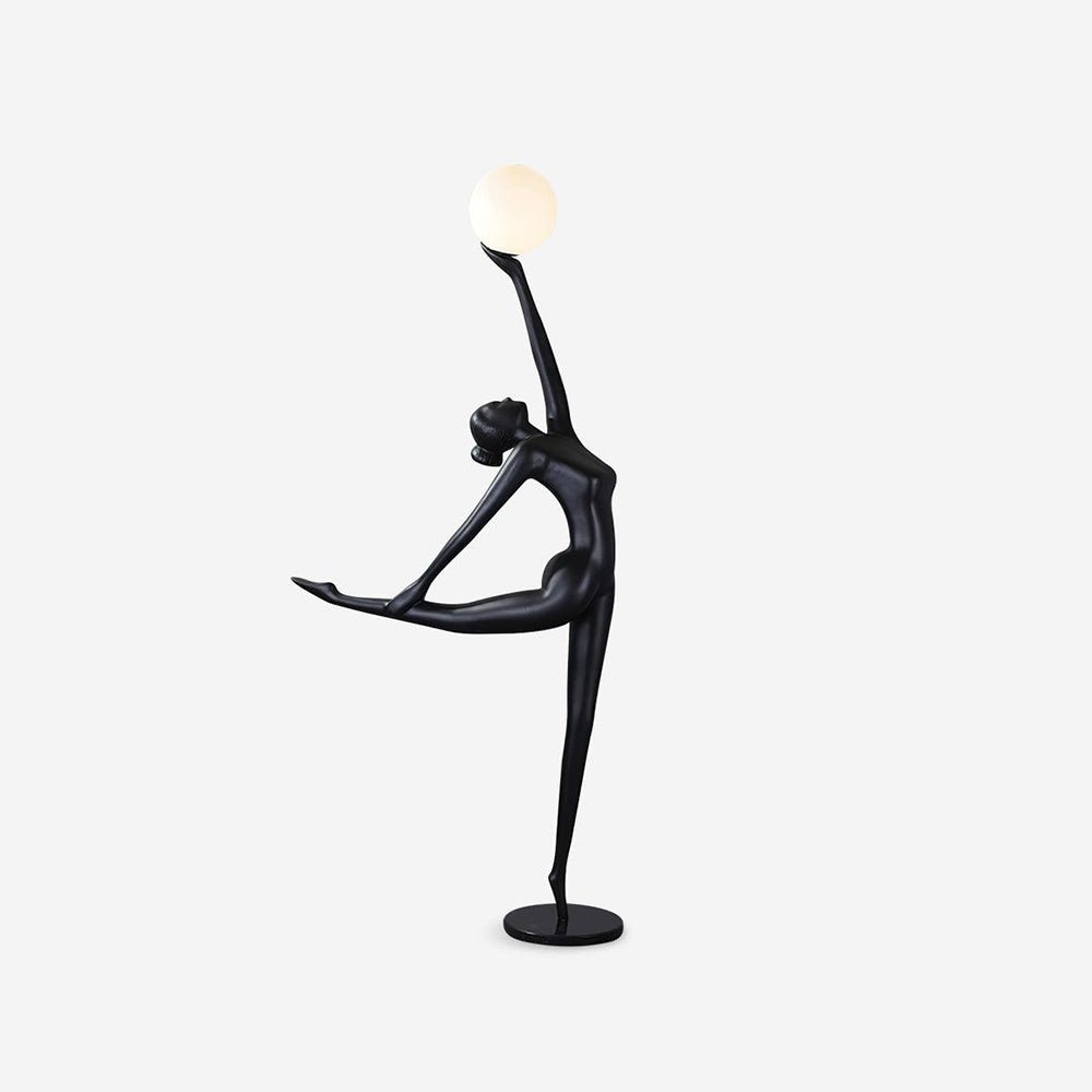Rhythmic Gymnast Sculpture Floor Lamp Dia 29.5″ x H 59″ / Black / US Plug Floor lamp