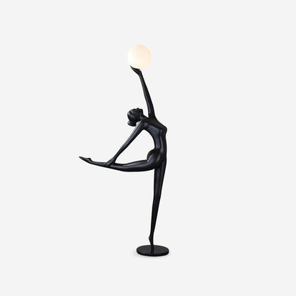 Rhythmic Gymnast Sculpture Floor Lamp Dia 29.5″ x H 59″ / Black / US Plug Floor lamp