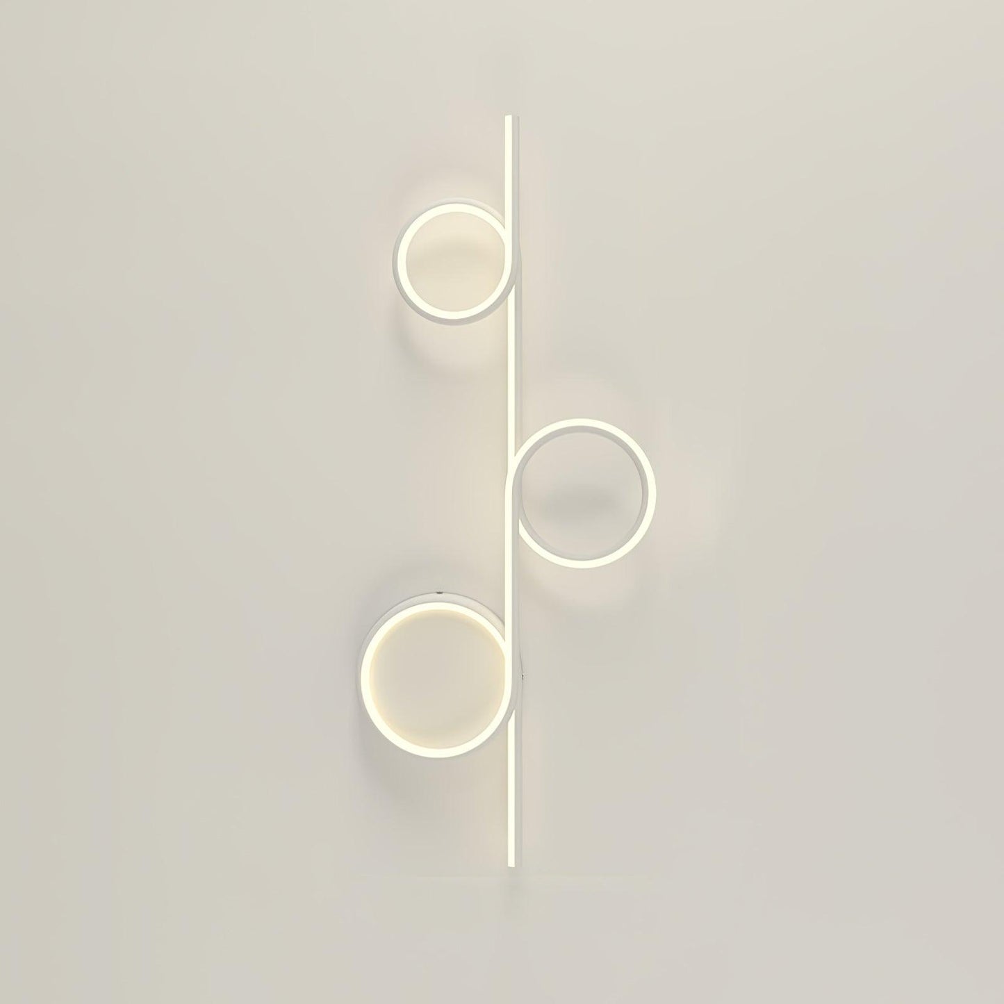 Rhythmic Line Wall Light 3 rings Dia 31.5″ x H 12.6″ / Dia 80cm x H 32cm / White / Three-Color Changing Light Wall lamp