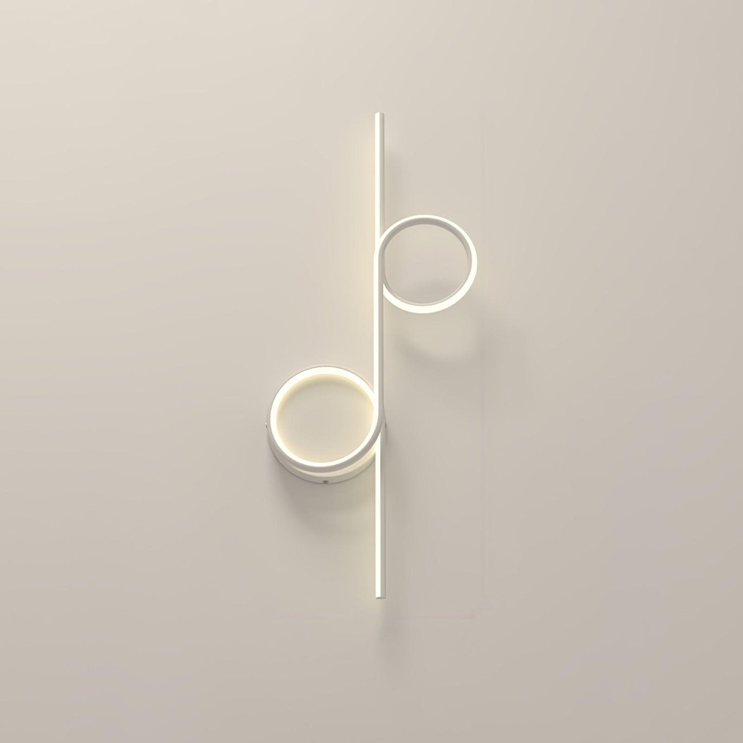 Rhythmic Line Wall Light 2 rings Dia 23.6″ x H 12.6″ / Dia 60cm x H 32cm / White / Three-Color Changing Light Wall lamp