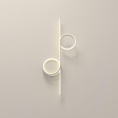 Rhythmic Line Wall Light 2 rings Dia 23.6″ x H 12.6″ / Dia 60cm x H 32cm / White / Three-Color Changing Light Wall lamp